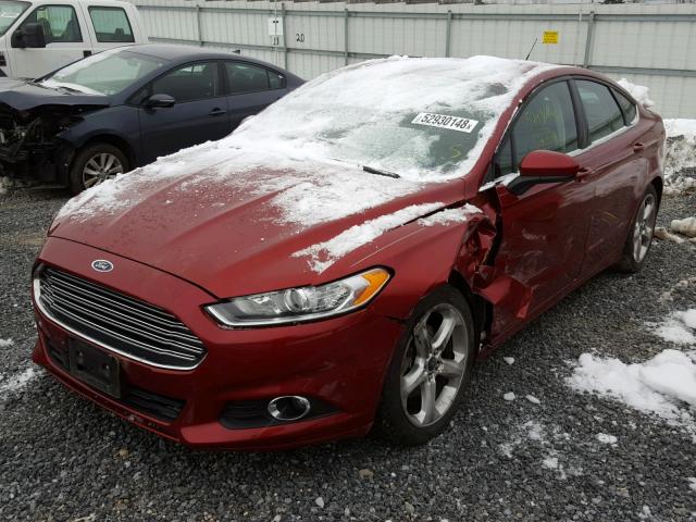 3FA6P0G72GR155724 - 2016 FORD FUSION S RED photo 2