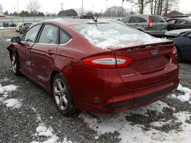 3FA6P0G72GR155724 - 2016 FORD FUSION S RED photo 3