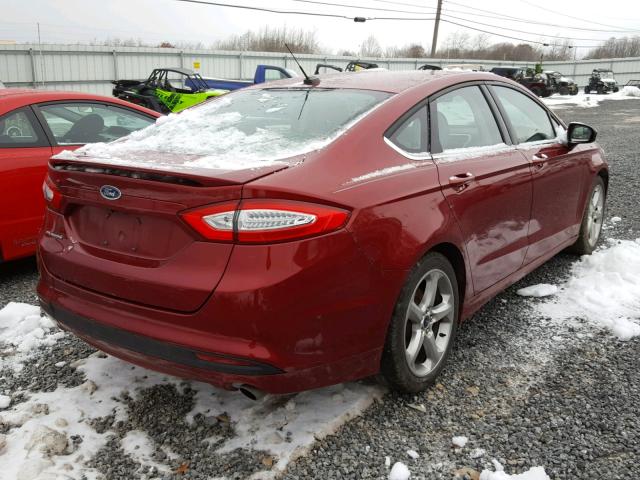 3FA6P0G72GR155724 - 2016 FORD FUSION S RED photo 4