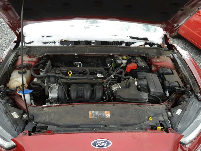 3FA6P0G72GR155724 - 2016 FORD FUSION S RED photo 7