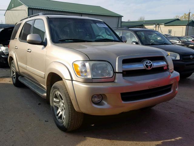 5TDBT48A15S252381 - 2005 TOYOTA SEQUOIA LI BEIGE photo 1