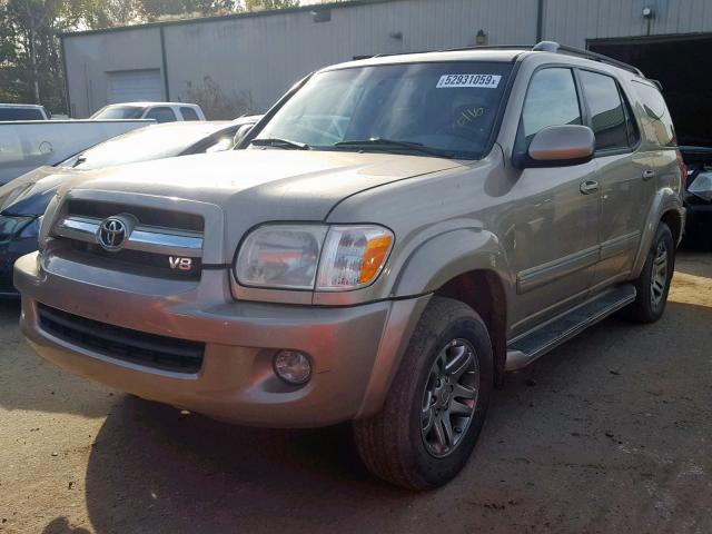 5TDBT48A15S252381 - 2005 TOYOTA SEQUOIA LI BEIGE photo 2