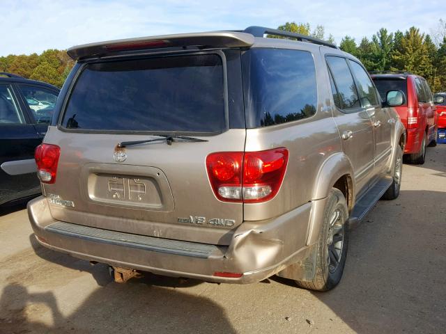 5TDBT48A15S252381 - 2005 TOYOTA SEQUOIA LI BEIGE photo 4