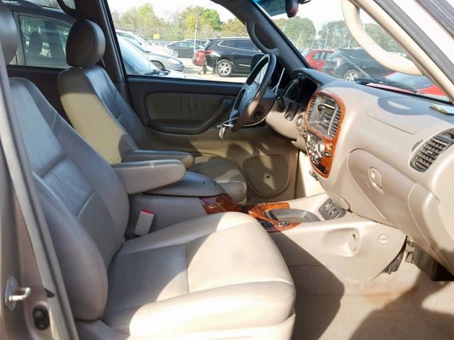 5TDBT48A15S252381 - 2005 TOYOTA SEQUOIA LI BEIGE photo 5