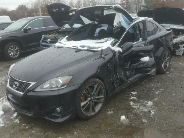 JTHBF5C25C5165579 - 2012 LEXUS IS 250 BLACK photo 2