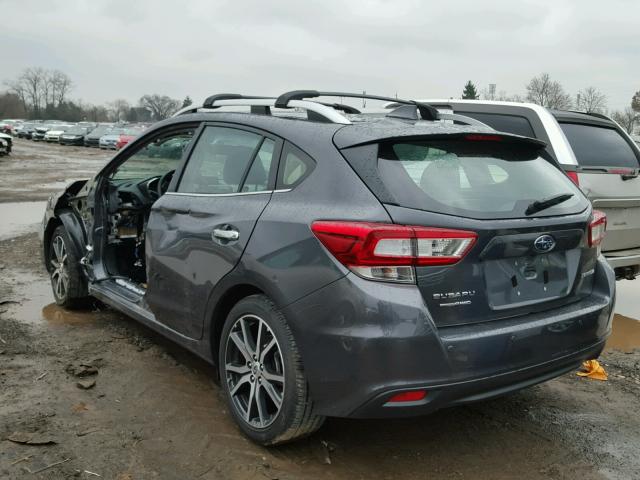 4S3GTAU65J3724423 - 2018 SUBARU IMPREZA LI GRAY photo 3