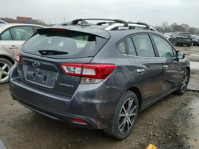 4S3GTAU65J3724423 - 2018 SUBARU IMPREZA LI GRAY photo 4