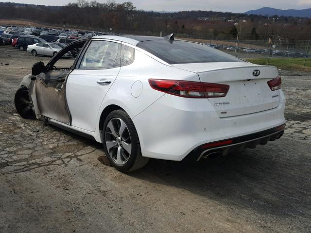 5XXGW4L28GG014304 - 2016 KIA OPTIMA SX WHITE photo 3