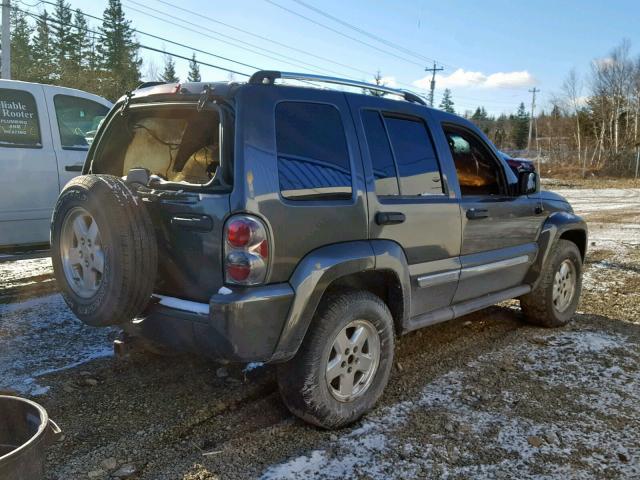 1J4GL58525W682414 - 2005 JEEP LIBERTY LI GRAY photo 4