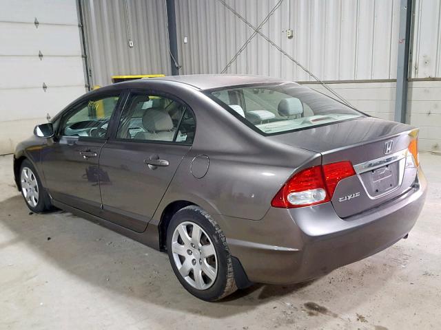 1HGFA16549L023570 - 2009 HONDA CIVIC LX GRAY photo 3