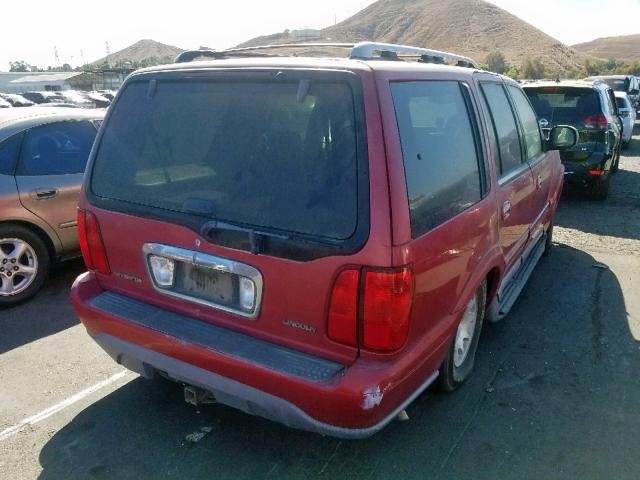 5LMRU27L1WLJ43420 - 1998 LINCOLN NAVIGATOR RED photo 4