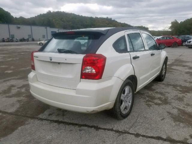 1B3HB28B18D702722 - 2008 DODGE CALIBER WHITE photo 4