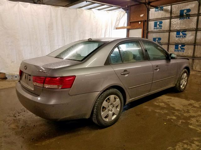 5NPET46C27H245210 - 2007 HYUNDAI SONATA GLS GRAY photo 4