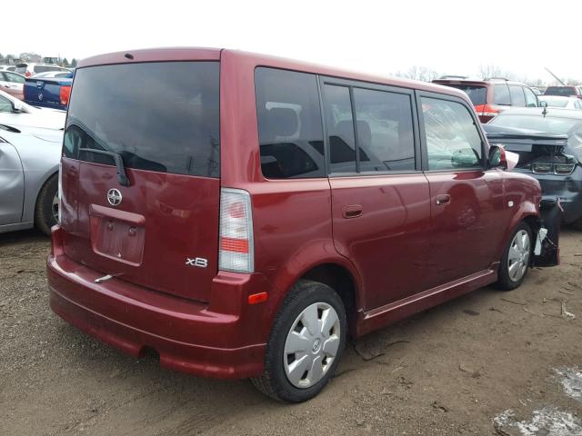 JTLKT324364067019 - 2006 TOYOTA SCION XB Марун фото 4