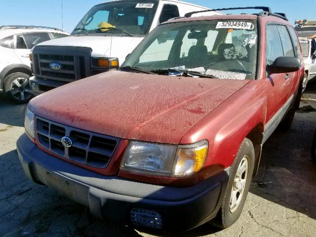 JF1SF6357WH712524 - 1998 SUBARU FORESTER L RED photo 2