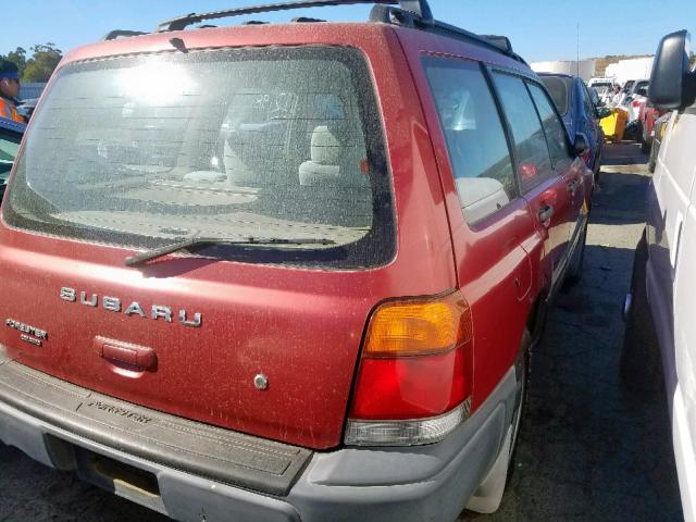 JF1SF6357WH712524 - 1998 SUBARU FORESTER L RED photo 4