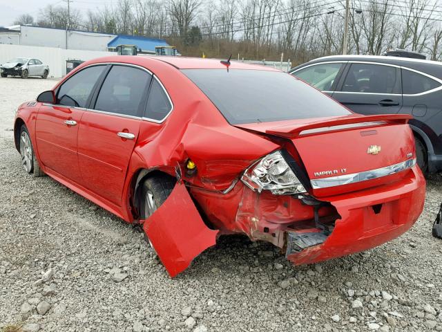 2G1WB5EK0A1141015 - 2010 CHEVROLET IMPALA LT RED photo 3