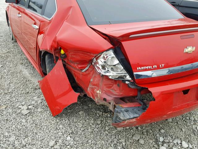 2G1WB5EK0A1141015 - 2010 CHEVROLET IMPALA LT RED photo 9