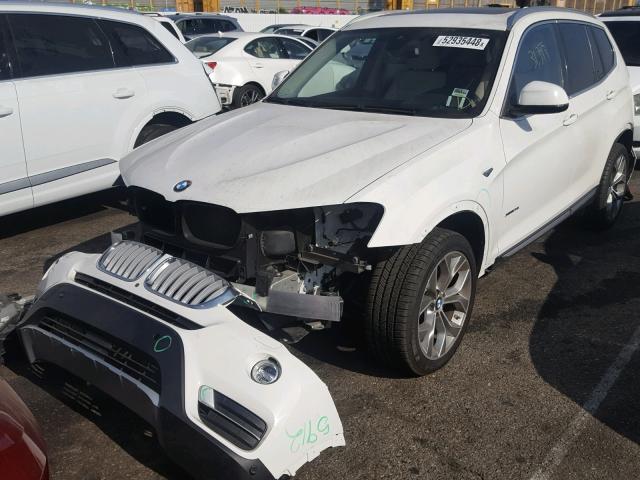5UXWX9C58G0D94876 - 2016 BMW X3 XDRIVE2 WHITE photo 2