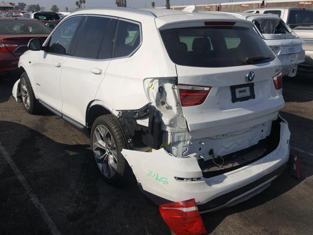 5UXWX9C58G0D94876 - 2016 BMW X3 XDRIVE2 WHITE photo 3