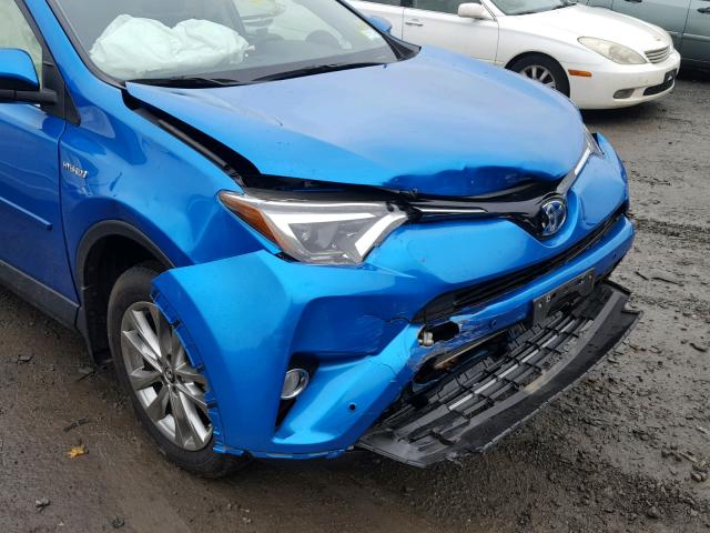 JTMDJREV3GD018759 - 2016 TOYOTA RAV4 HV LI BLUE photo 9