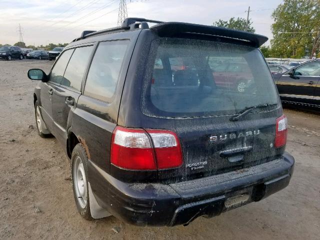 JF1SF65651H752549 - 2001 SUBARU FORESTER S BLACK photo 3