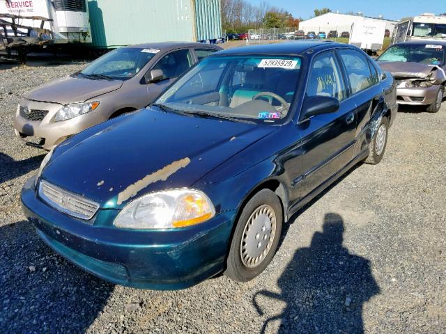 2HGEJ6671TH528707 - 1996 HONDA CIVIC LX GREEN photo 2