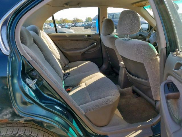 2HGEJ6671TH528707 - 1996 HONDA CIVIC LX GREEN photo 6