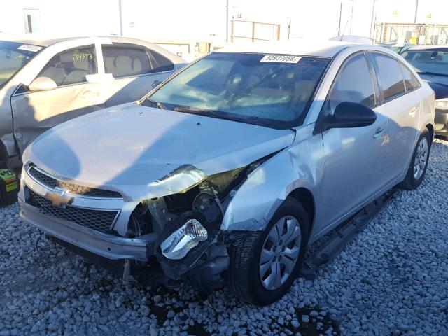 1G1PA5SG8E7139139 - 2014 CHEVROLET CRUZE LS SILVER photo 2