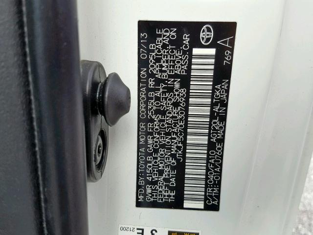 JTKJF5C70E3076938 - 2014 TOYOTA SCION TC Ağ foto 10