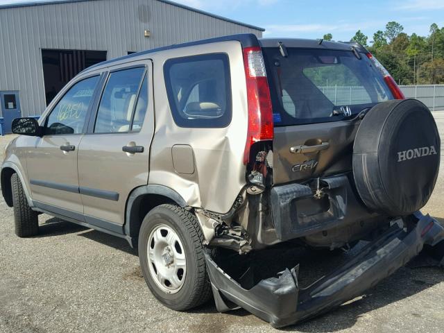 JHLRD68536C028478 - 2006 HONDA CR-V LX BEIGE photo 3