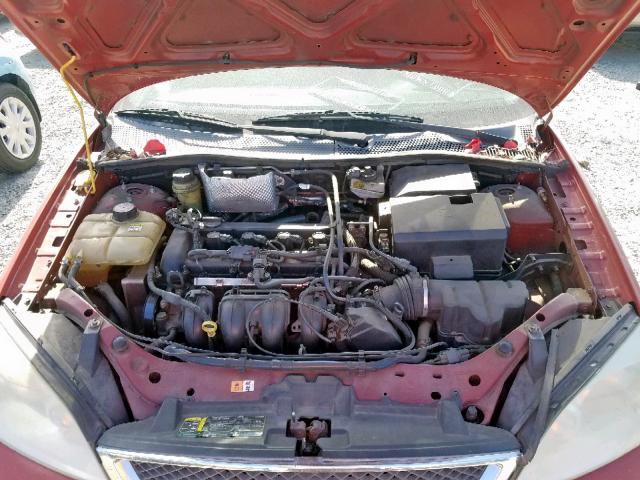 1FAFP34N15W182766 - 2005 FORD FOCUS ZX4 RED photo 7