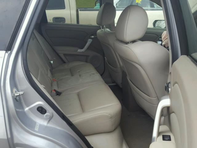 5J8TB18247A000432 - 2007 ACURA RDX SILVER photo 6