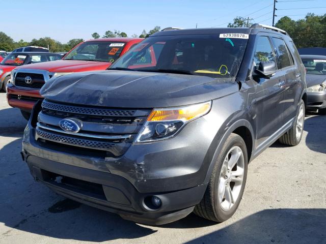 1FM5K7F82FGA20476 - 2015 FORD EXPLORER L CHARCOAL photo 2