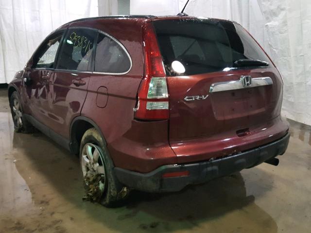 JHLRE48797C044317 - 2007 HONDA CR-V EXL RED photo 3