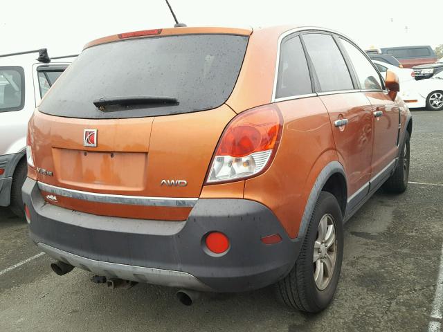 3GSDL43N88S625472 - 2008 SATURN VUE XE ORANGE photo 4