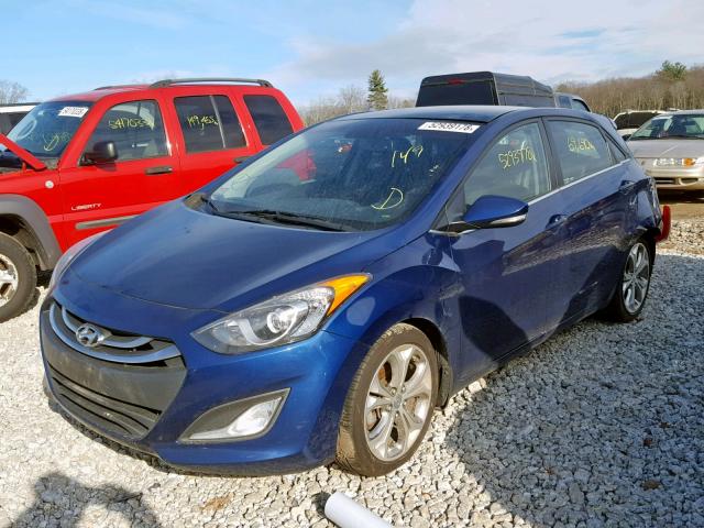 KMHD35LE3DU055744 - 2013 HYUNDAI ELANTRA GT BLUE photo 2