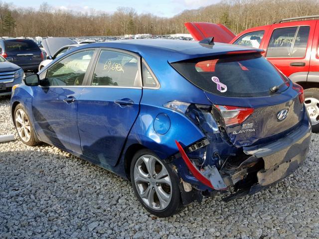 KMHD35LE3DU055744 - 2013 HYUNDAI ELANTRA GT BLUE photo 3