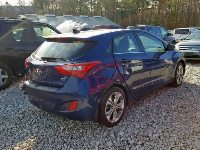 KMHD35LE3DU055744 - 2013 HYUNDAI ELANTRA GT BLUE photo 4