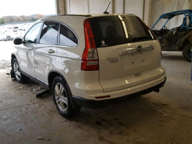 5J6RE3H74BL050052 - 2011 HONDA CR-V EXL WHITE photo 3