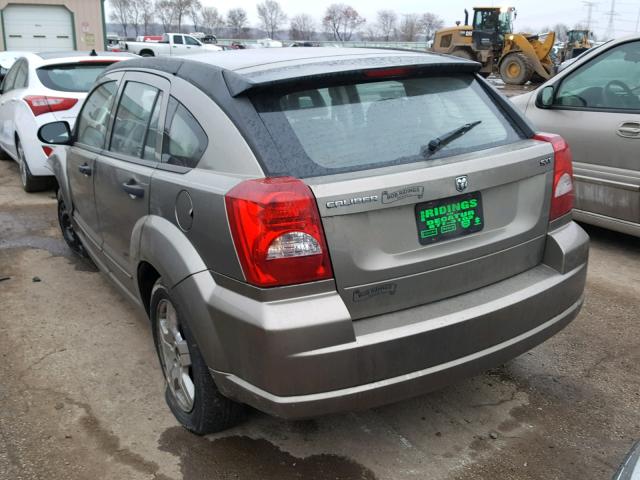 1B3HB48B47D373671 - 2007 DODGE CALIBER SX BROWN photo 3