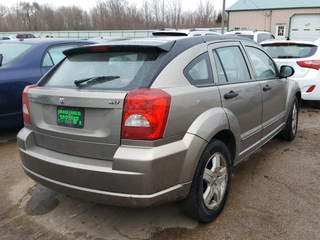 1B3HB48B47D373671 - 2007 DODGE CALIBER SX BROWN photo 4