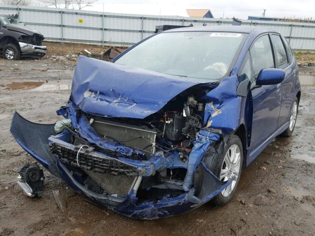 JHMGE87449C006448 - 2009 HONDA FIT SPORT BLUE photo 2