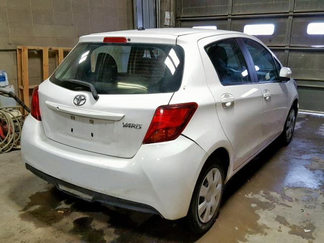 VNKKTUD33GA062998 - 2016 TOYOTA YARIS L WHITE photo 4