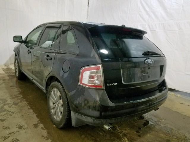 2FMDK38C97BB64931 - 2007 FORD EDGE SEL BLACK photo 3