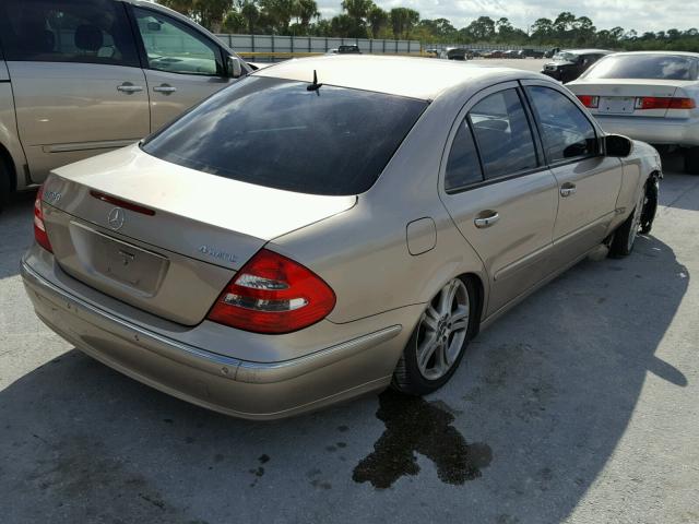 WDBUF83J54X117443 - 2004 MERCEDES-BENZ E 500 4MAT BEIGE photo 4