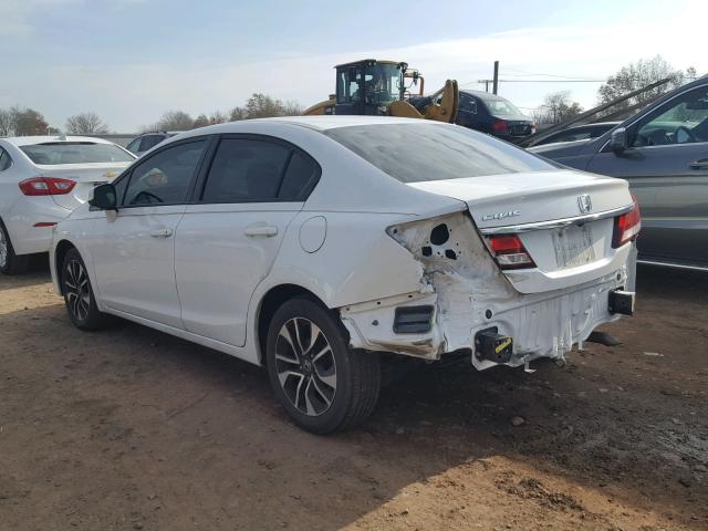 19XFB2F9XDE072472 - 2013 HONDA CIVIC EXL WHITE photo 3