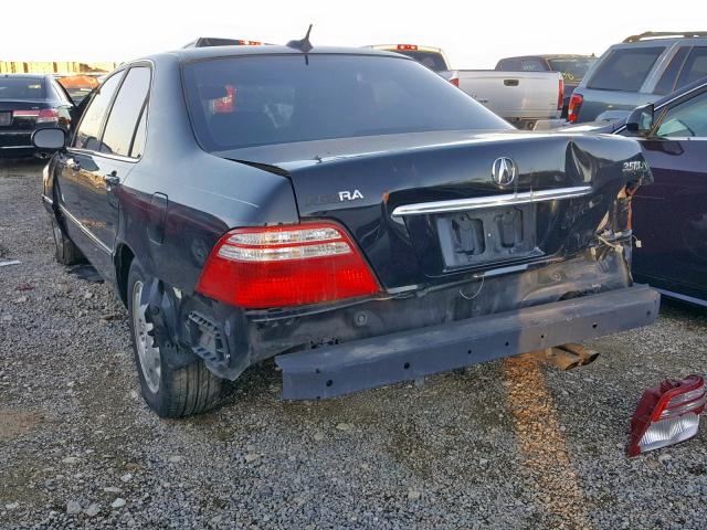 JH4KA96634C006870 - 2004 ACURA 3.5RL BLACK photo 3