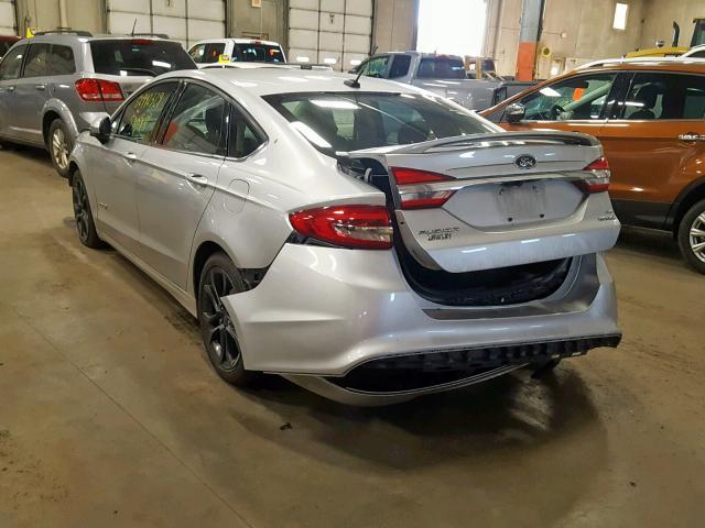 3FA6P0LU3JR117194 - 2018 FORD FUSION SE HYBRID  photo 3