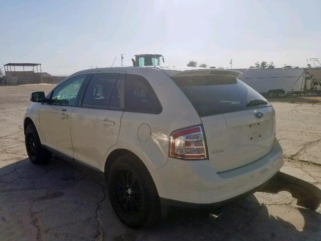 2FMDK48C17BA65641 - 2007 FORD EDGE SEL WHITE photo 3